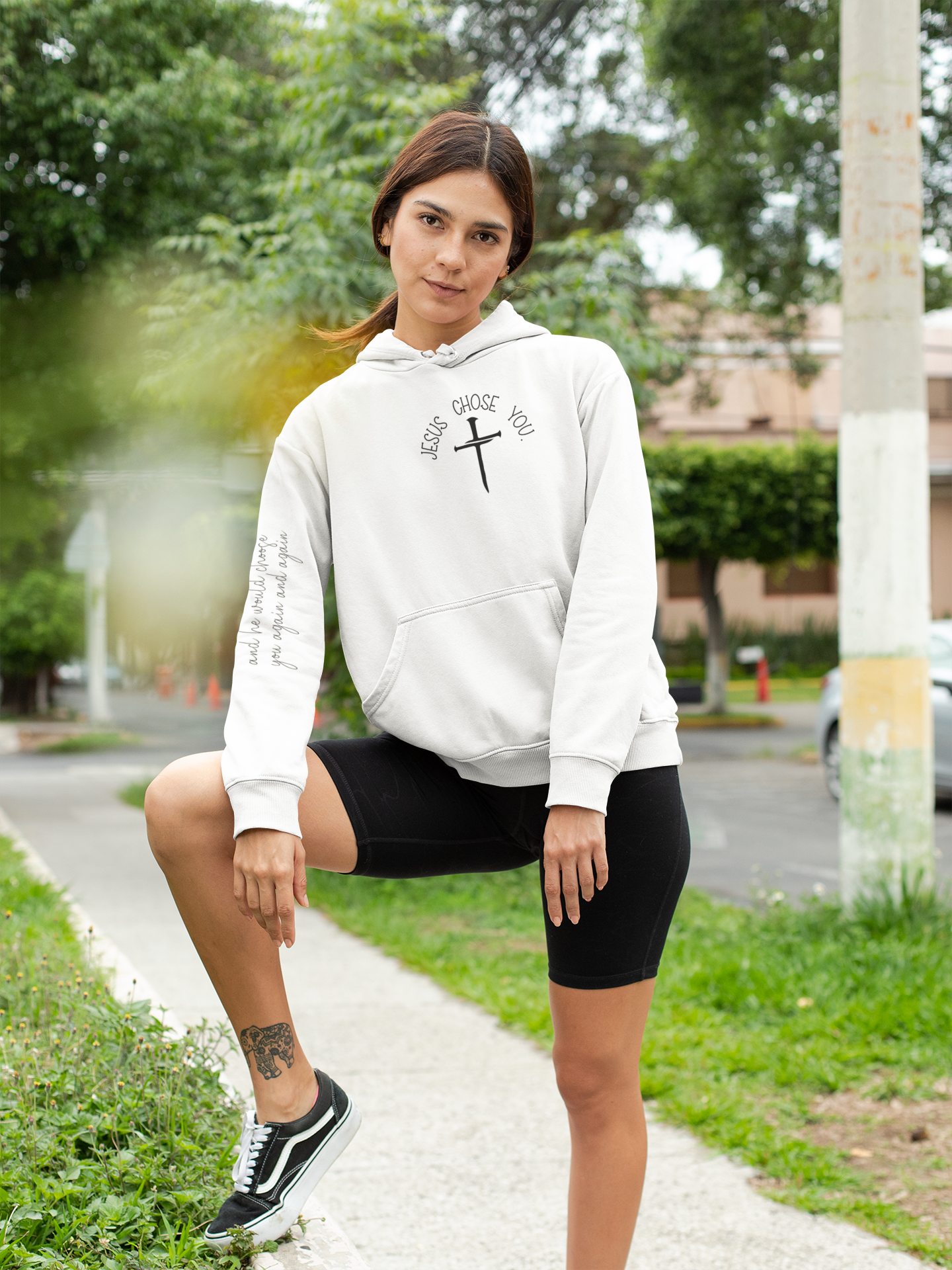 “Jesus Chose You” – Women’s Midweight Hoodie | Faith Collection