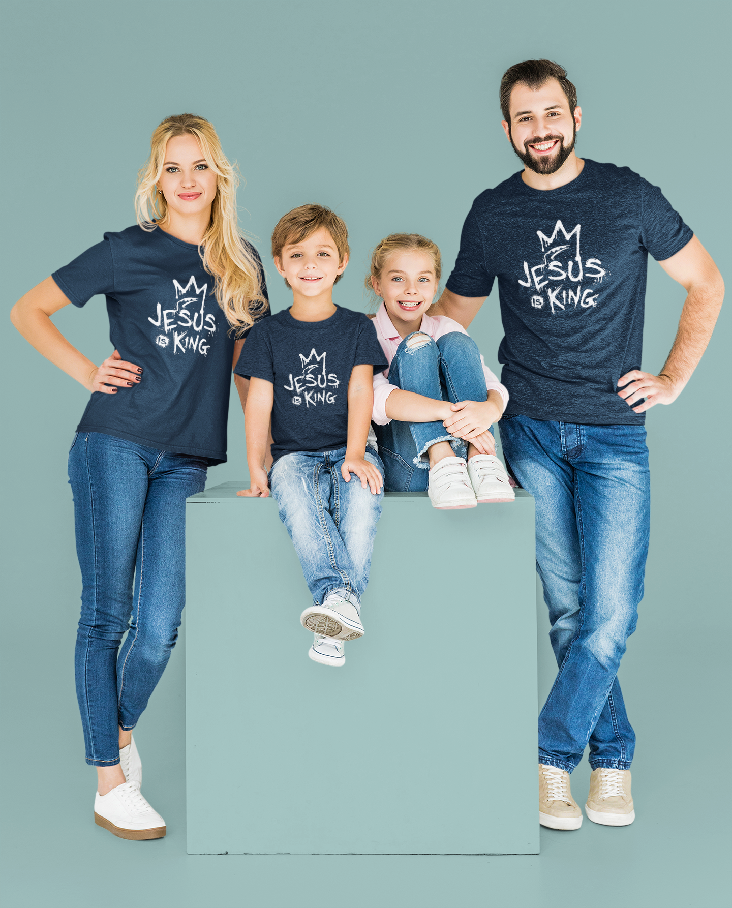 “Jesus is King” – Kids’ Christian Tee | Faith Collection
