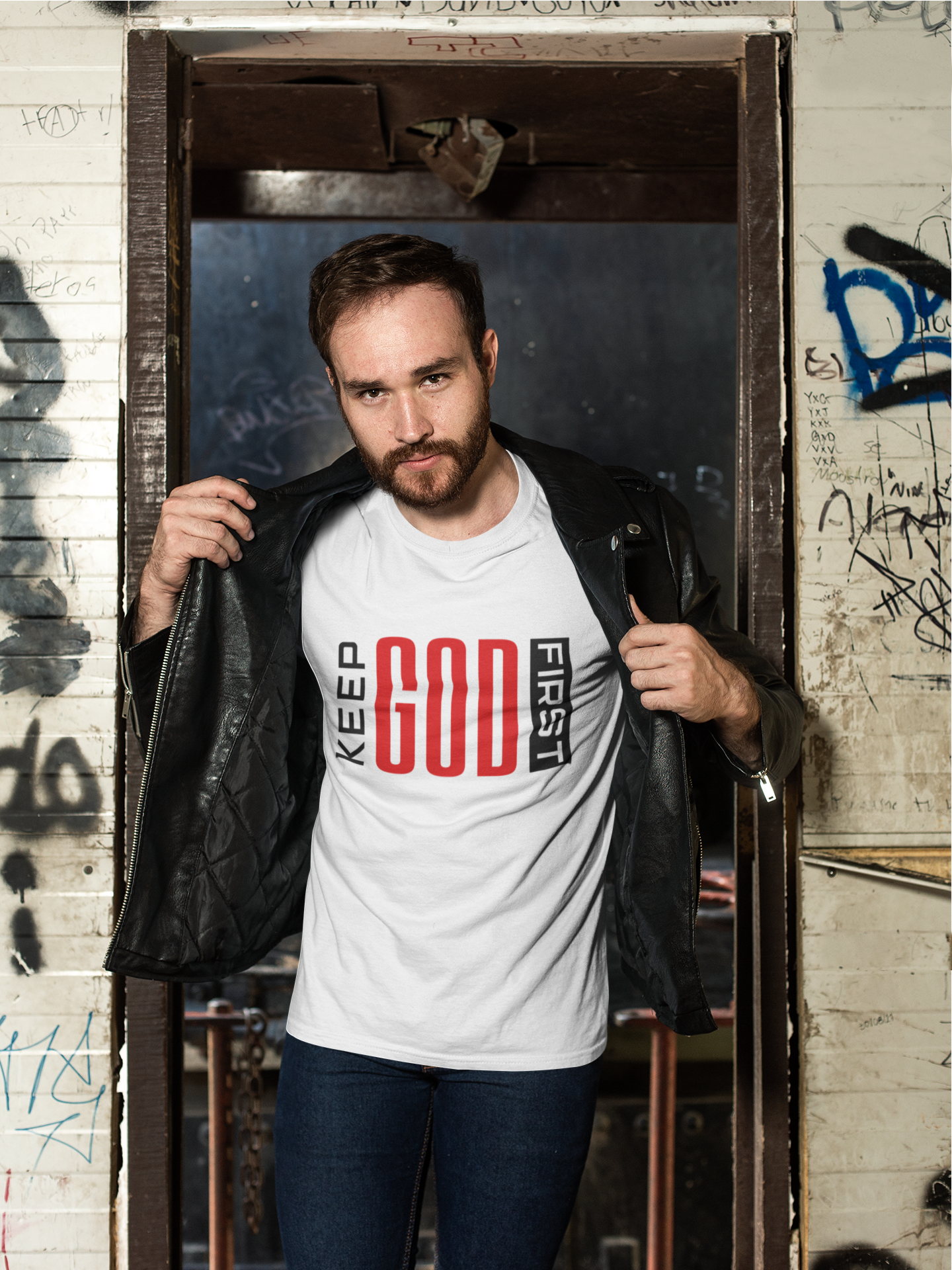 “Keep God First” – Men’s Tee | Faith Collection