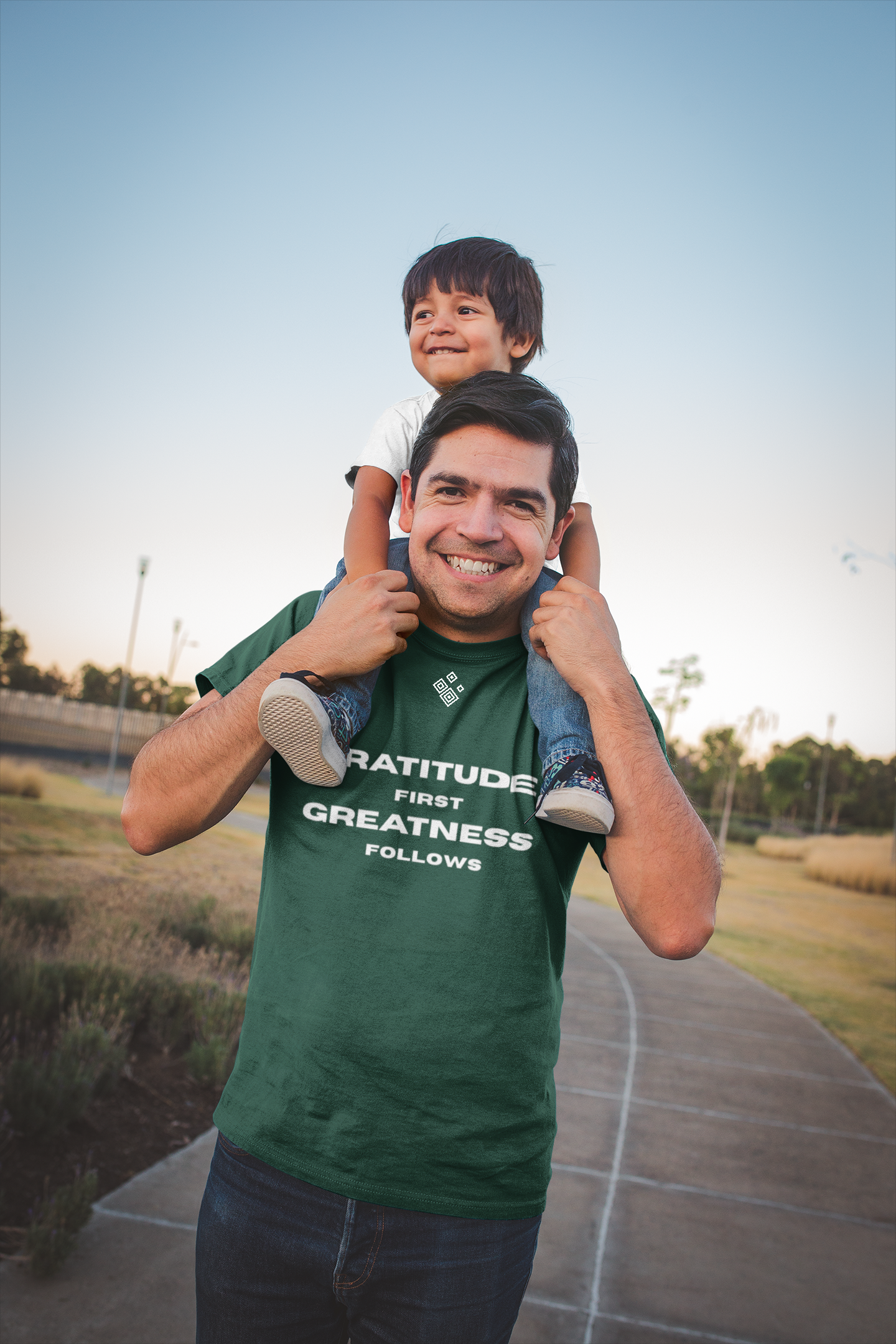 Gratitude First. Greatness Follows. – Men’s Tri-Blend Inspirational Tee