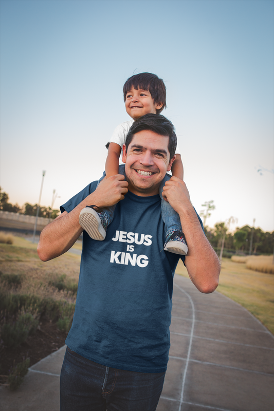 "Jesus is King" – Men’s Christian T-Shirt | Faith Collection