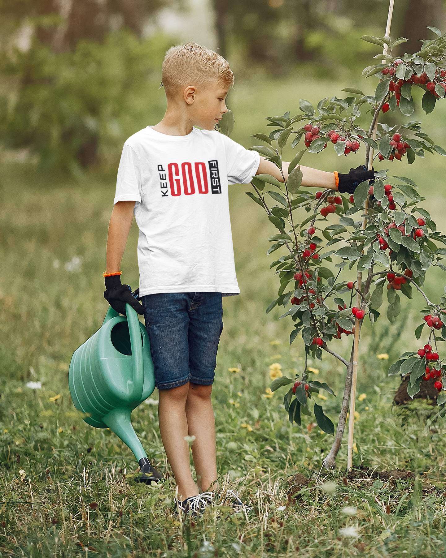 “Keep God First” – Youth Christian Tee