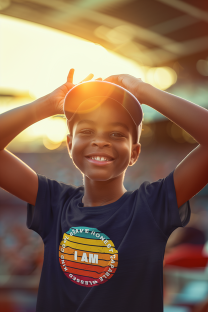 "I AM" – Kids’ Inspirational Tee | Inspire Collection