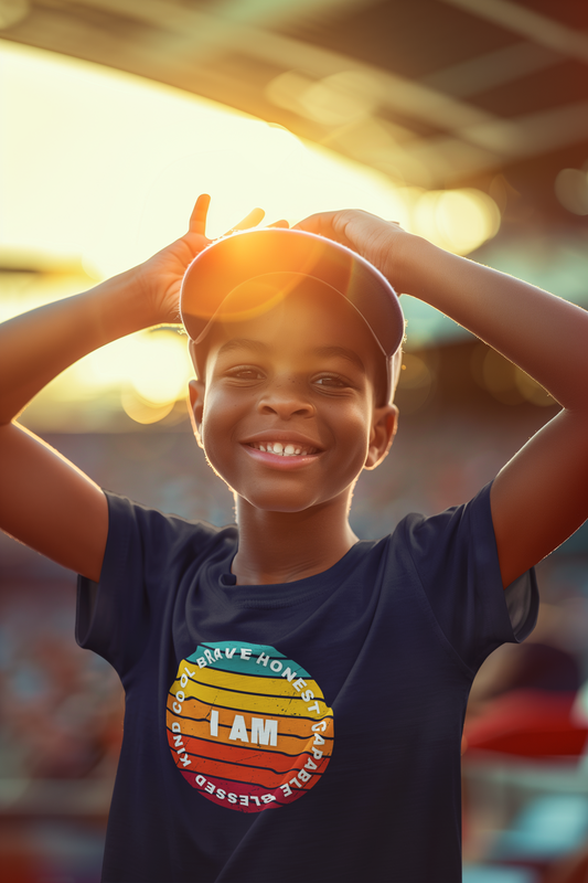 "I AM" – Kids’ Inspirational Tee | Inspire Collection