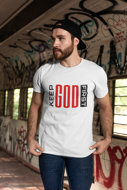 “Keep God First” – Men’s Tee | Faith Collection