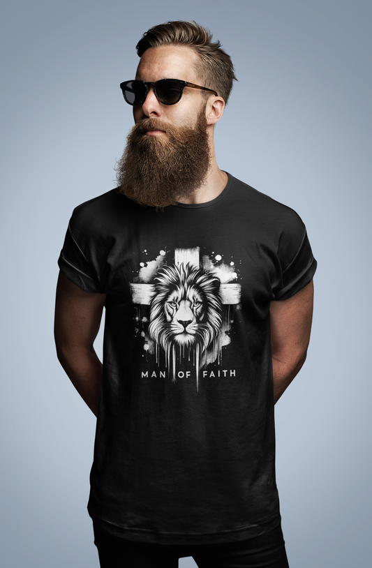 “Man of Faith” – Men’s Christian Tee | Faith Collection