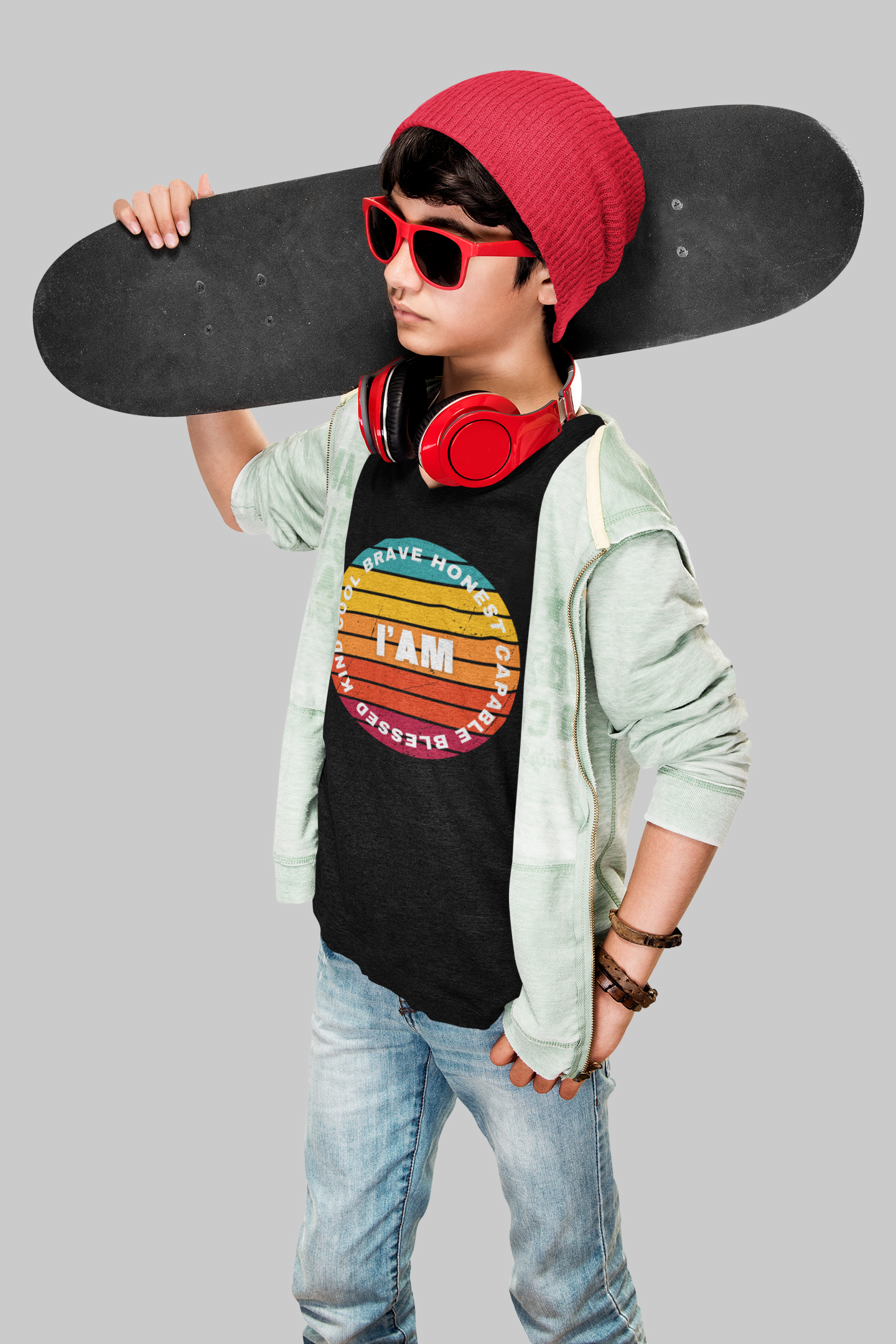 "I AM" – Kids’ Inspirational Tee | Inspire Collection