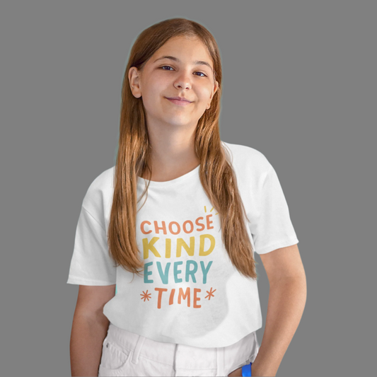 “Choose Kind Every Time” – Girls’ Tee | Kindness Collection